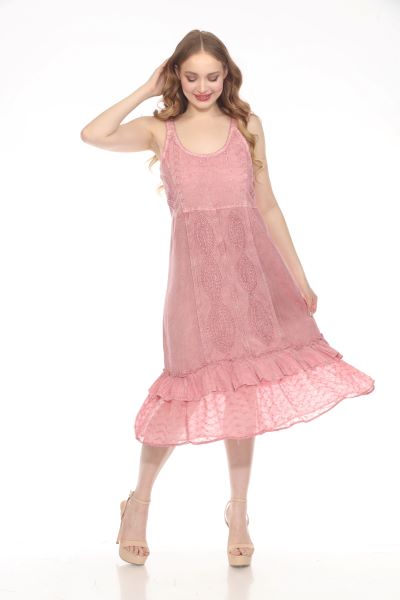 Sandwash Strap Dress - Rose